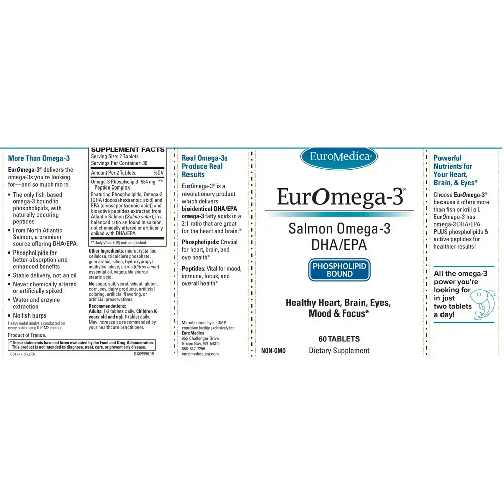 Product image for EurOmega-3® - Omega-3 Plus Phospholipids and Peptides.