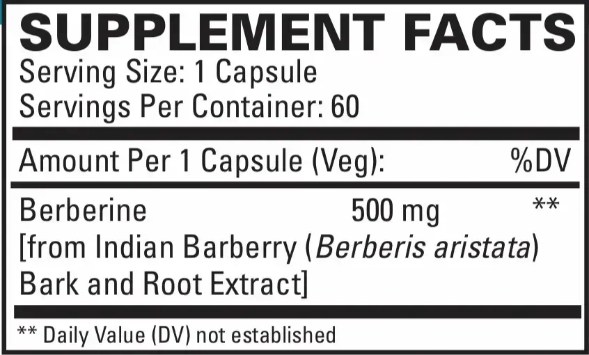 Product image for Berberine 500.