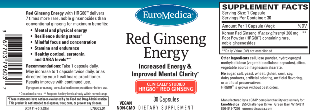 Product image for Red Ginseng Energy.