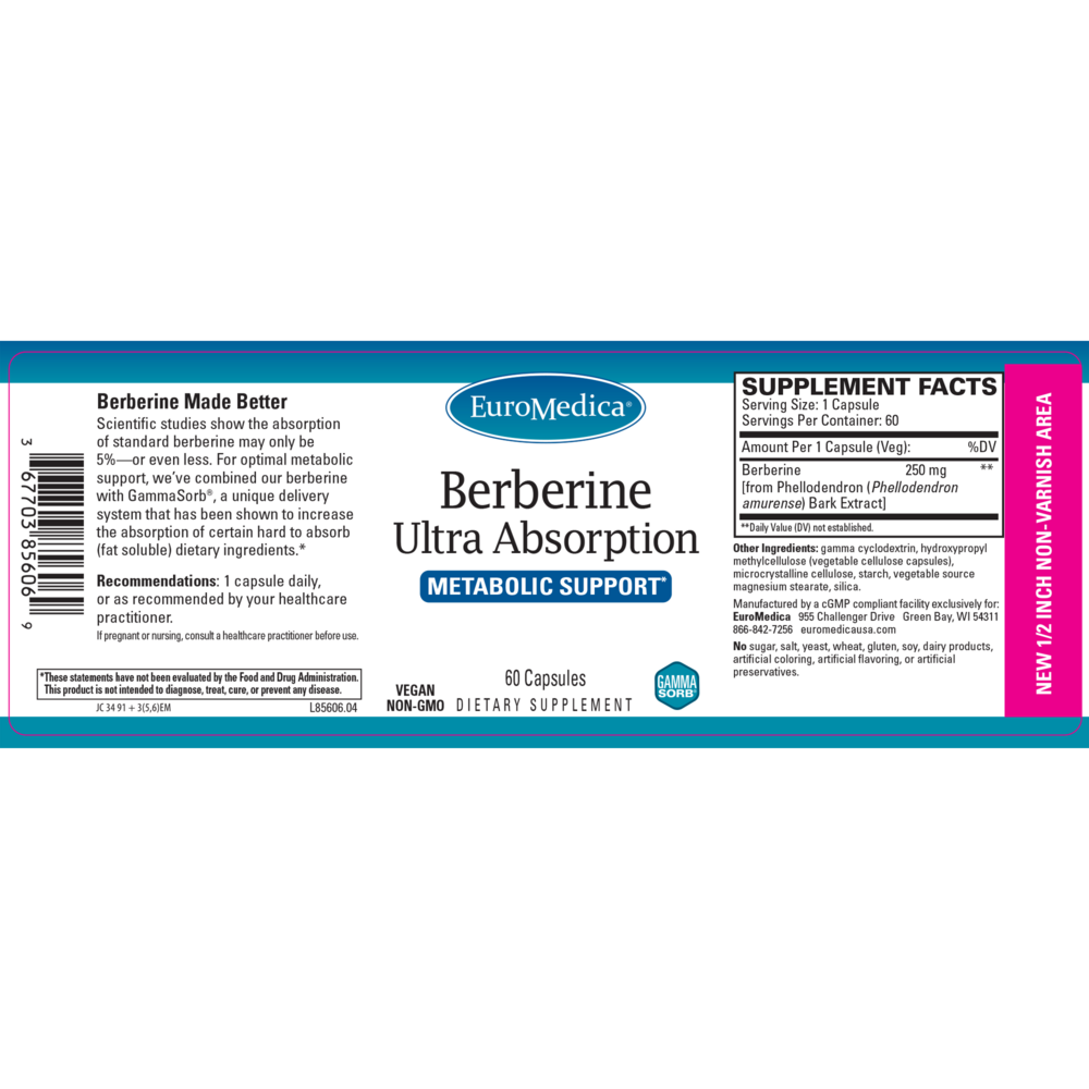 Product image for Berberine Ultra Absorption - Metabolic Support.