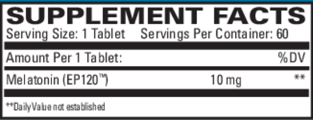 Product image for Melatonin 10mg Sustained Release.