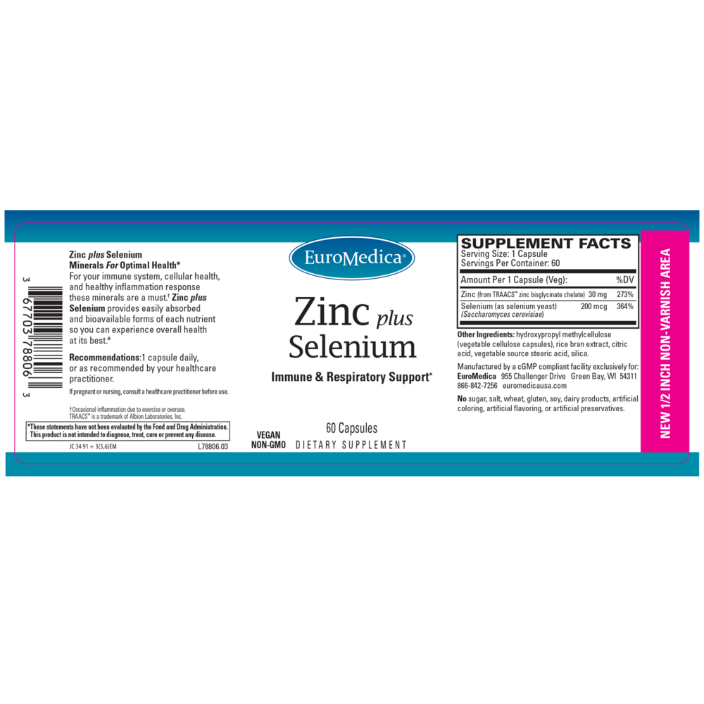 Product image for Zinc plus Selenium.
