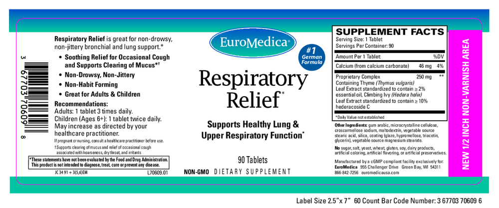 Product image for Respiratory Relief*.