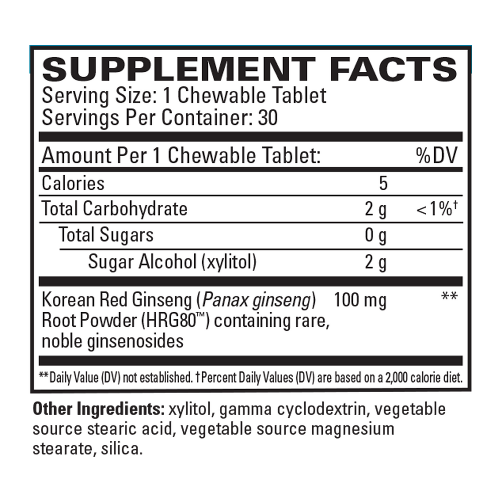 Product image for Red Ginseng Energy Chewable.