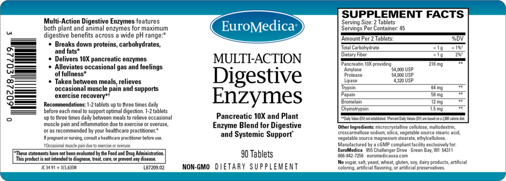 Product image for Multi-Action Digestive Enzymes.