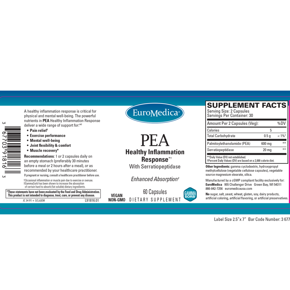 Product image for PEA Healthy Inflammation Response.