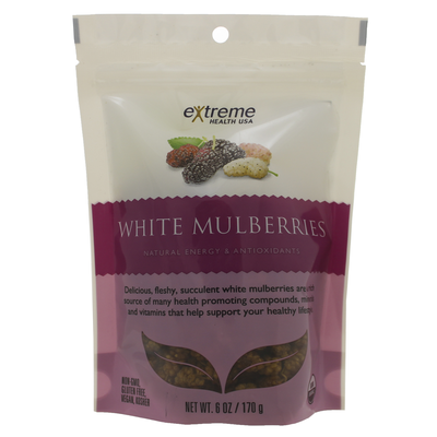 Raw Organic White Mulberries 6 Ounces