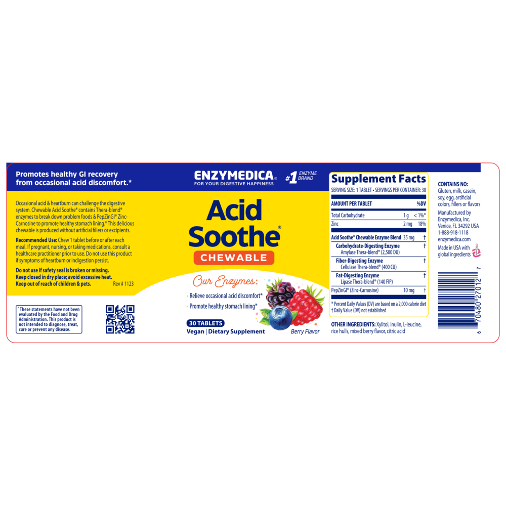 Product image for Acid Sooth Chewable Berry.