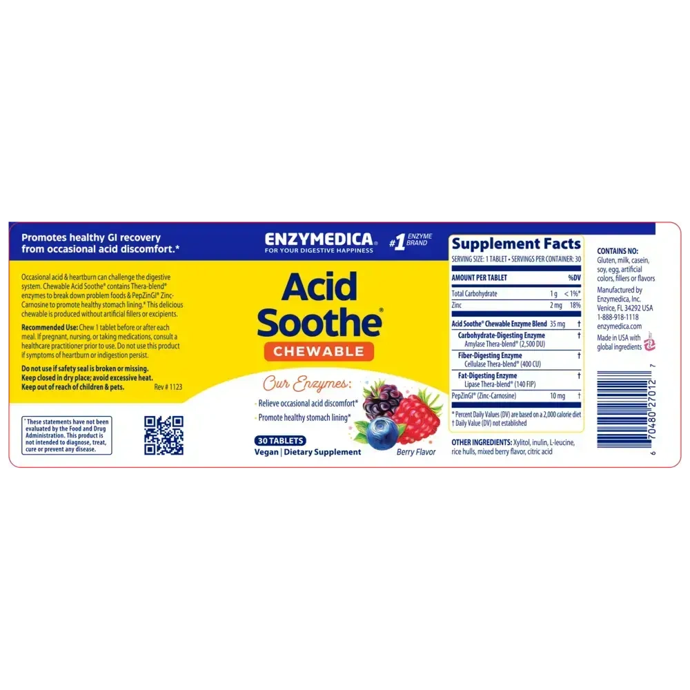 Product image for Acid Sooth Chewable Berry.