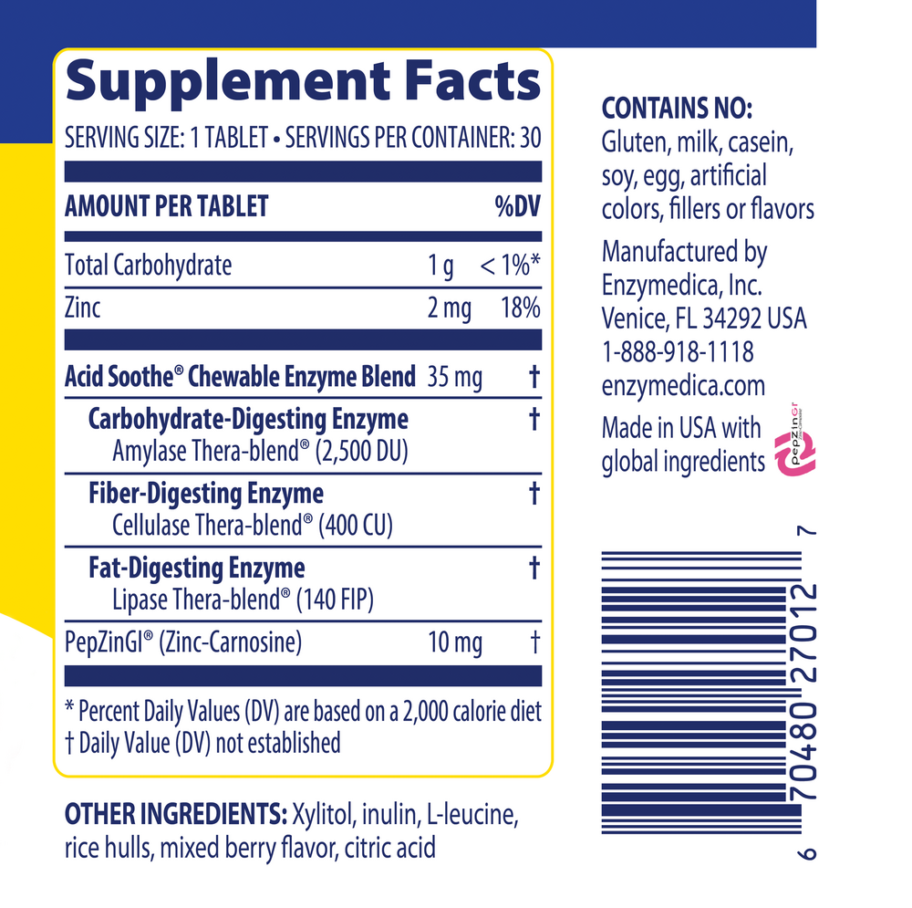 Product image for Acid Sooth Chewable Berry.
