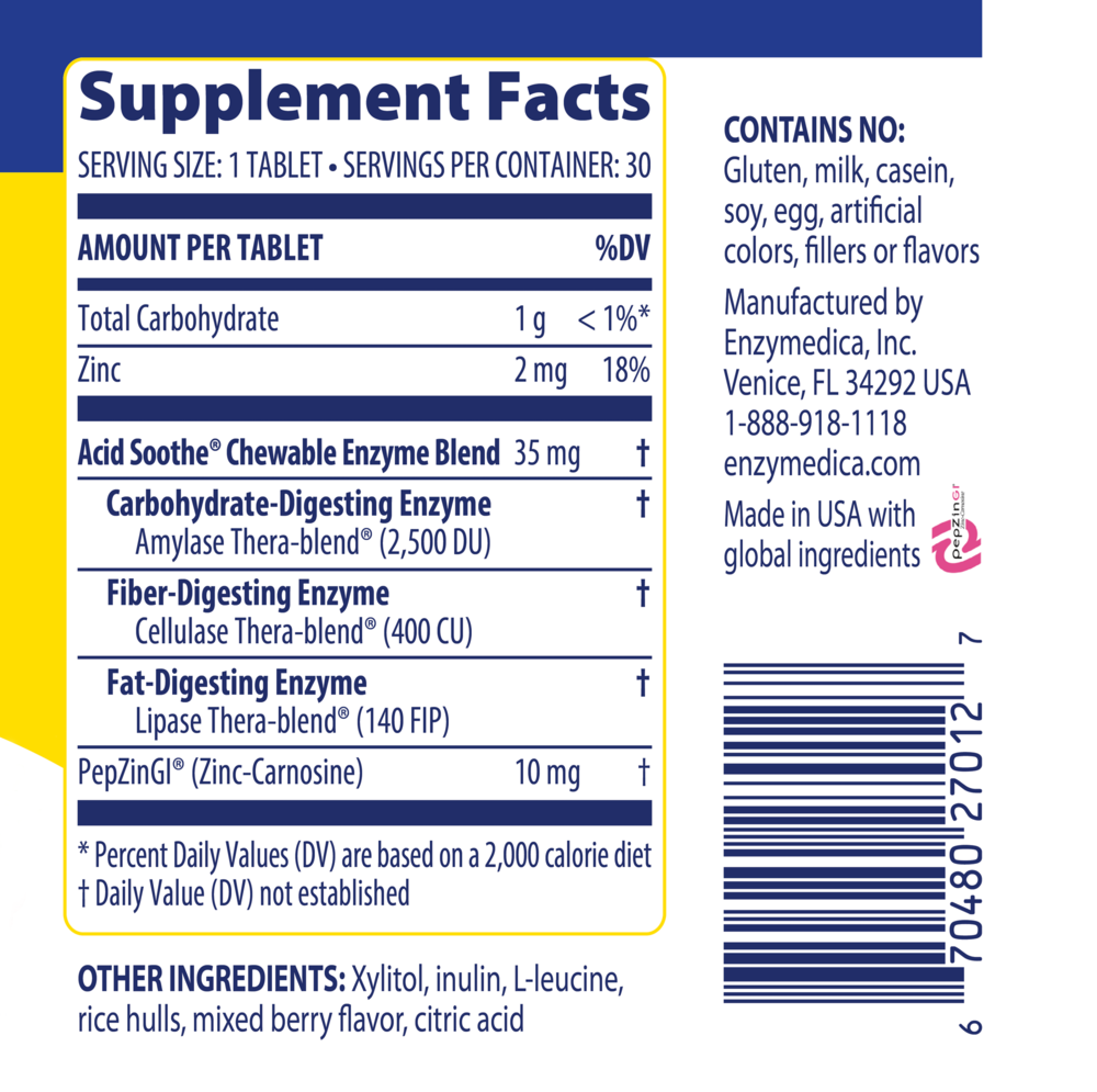 Product image for Acid Sooth Chewable Berry.