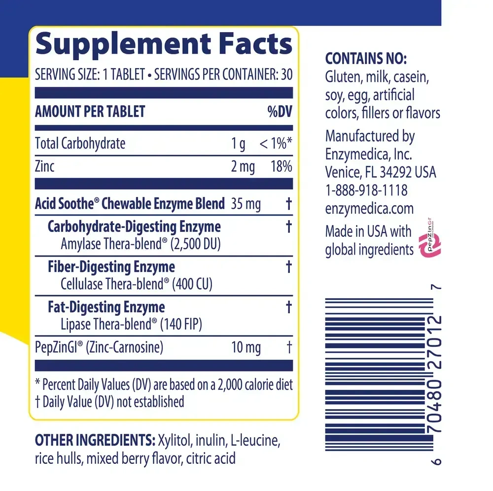 Product image for Acid Sooth Chewable Berry.