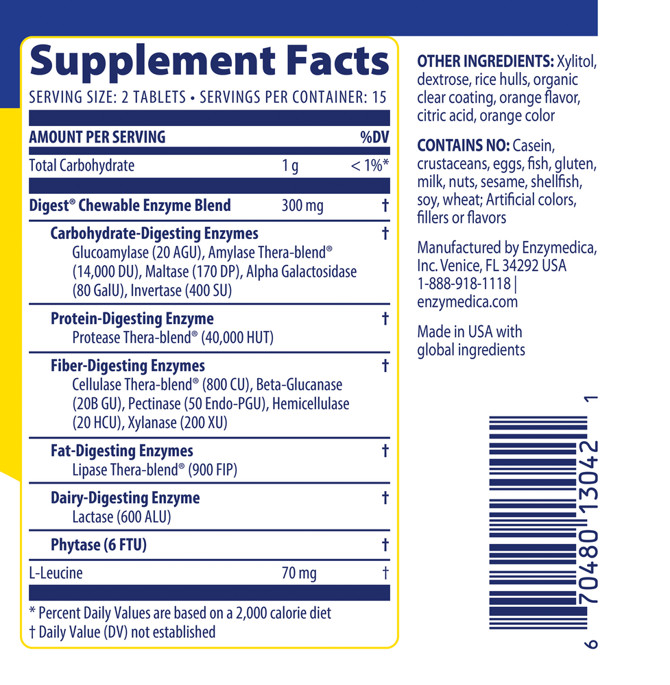 Product image for Digest Complete Chewable.