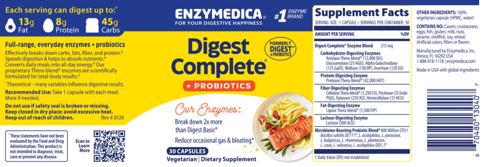 Product image for Digest Complete + Probiotics.