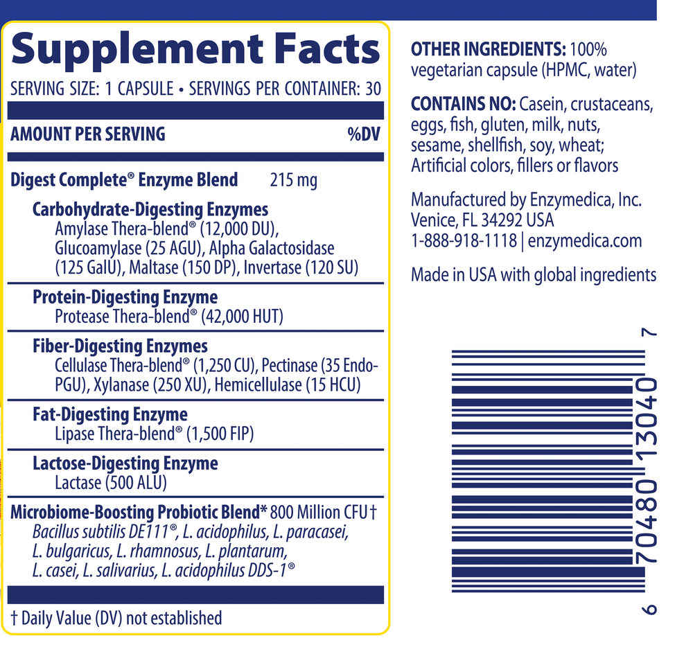 Product image for Digest Complete + Probiotics.