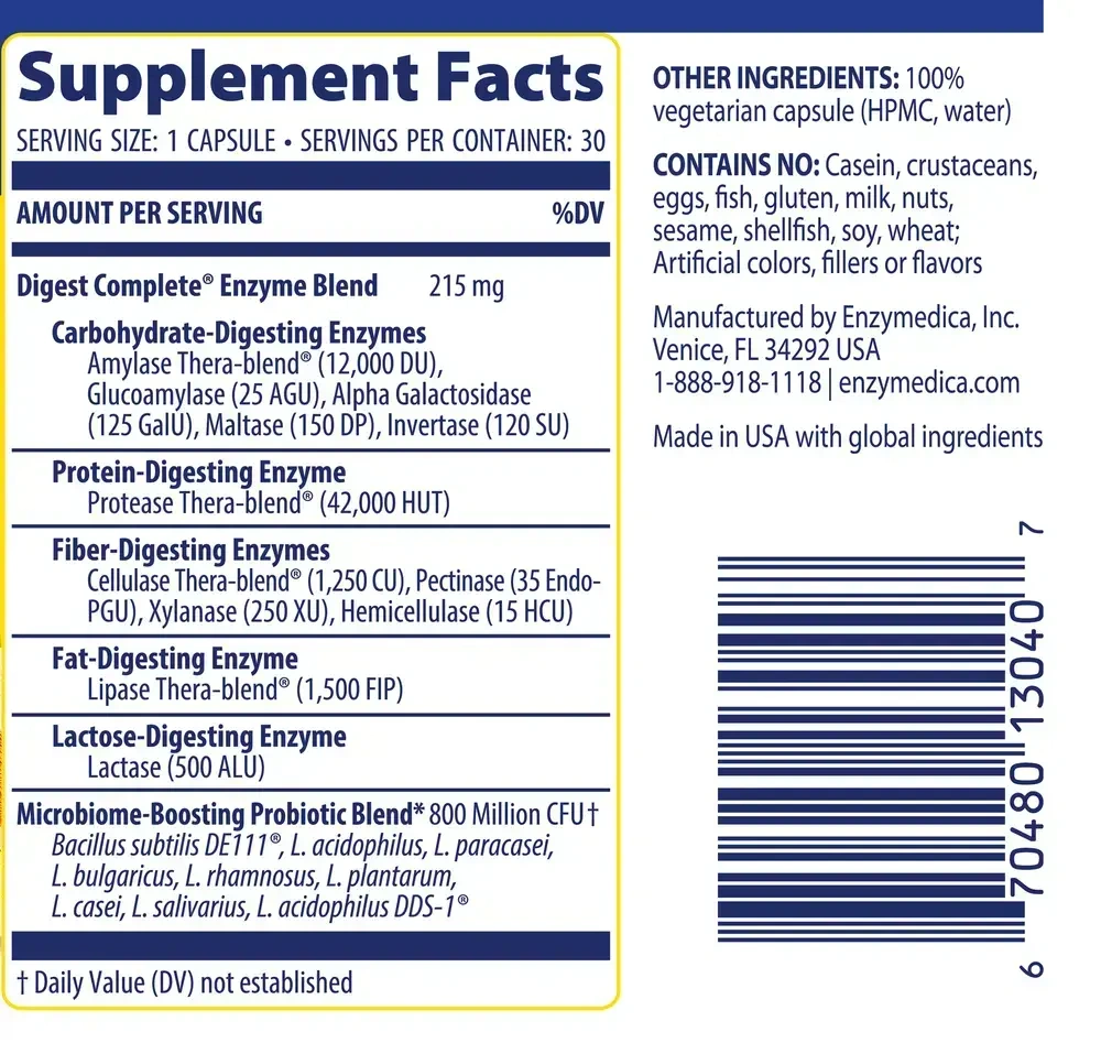 Product image for Digest Complete + Probiotics.