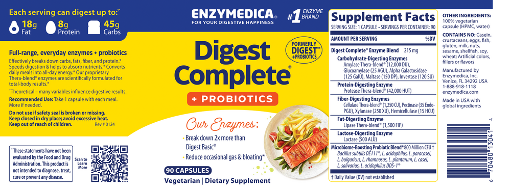 Product image for Digest Complete + Probiotics.
