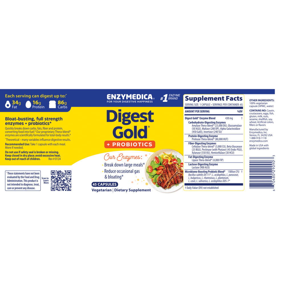Product image for Digest Gold + Probiotics.