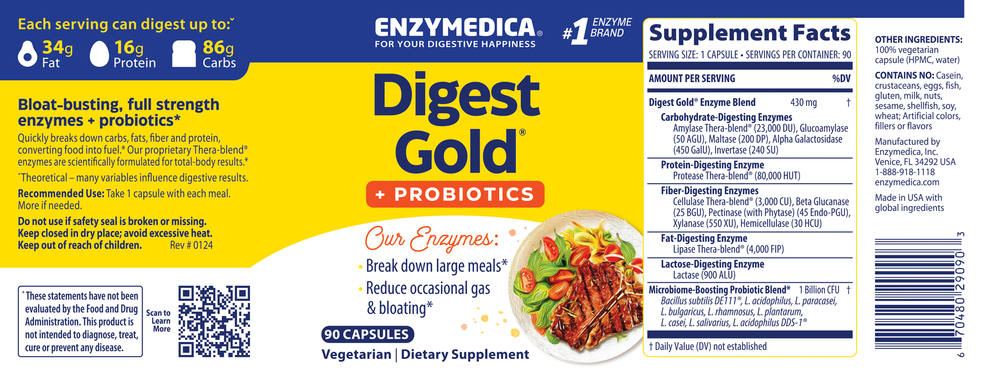 Product image for Digest Gold + Probiotics.