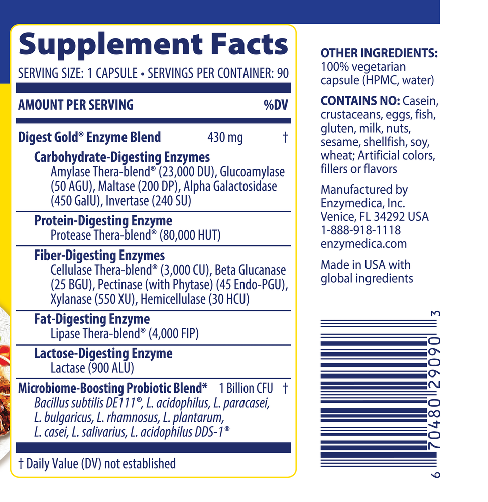 Product image for Digest Gold + Probiotics.