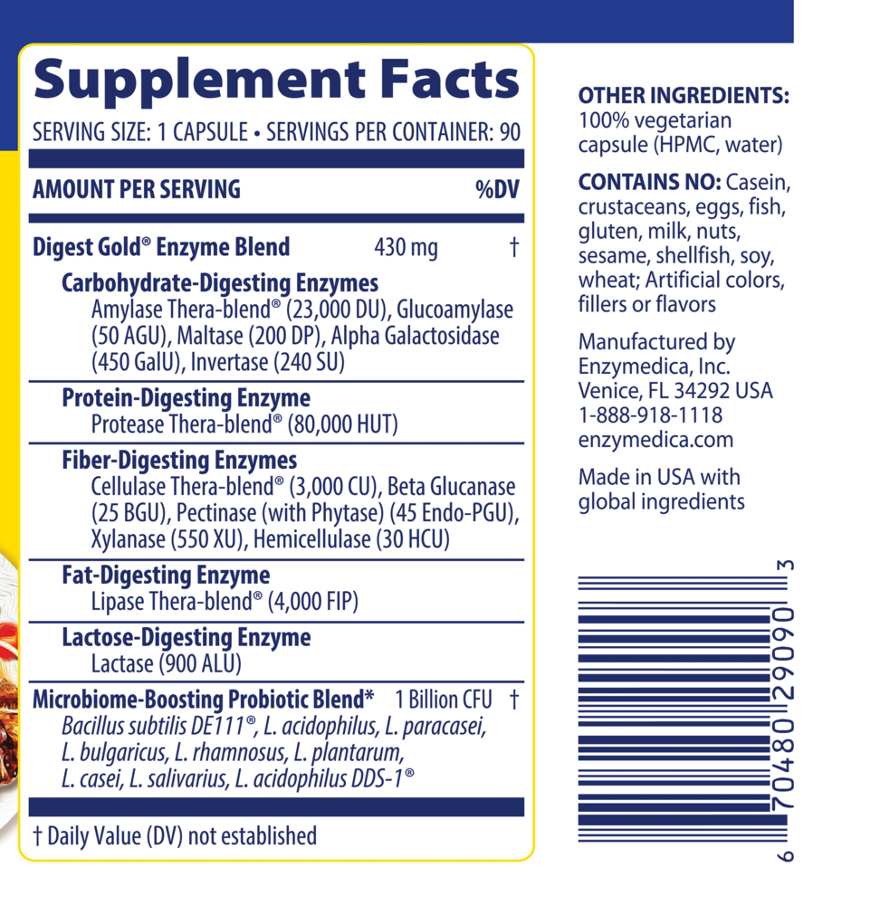 Product image for Digest Gold + Probiotics.