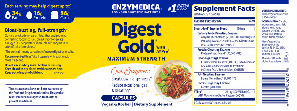 Product image for Digest Gold + Probiotics.