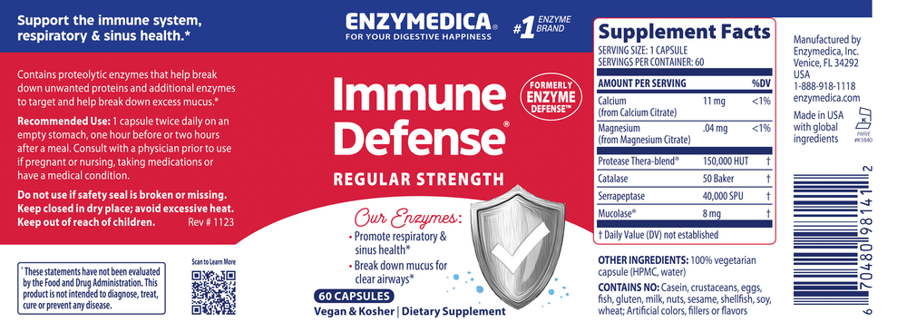 Product image for Immune Defense® Regular Strength (formerly Enzyme Defense).