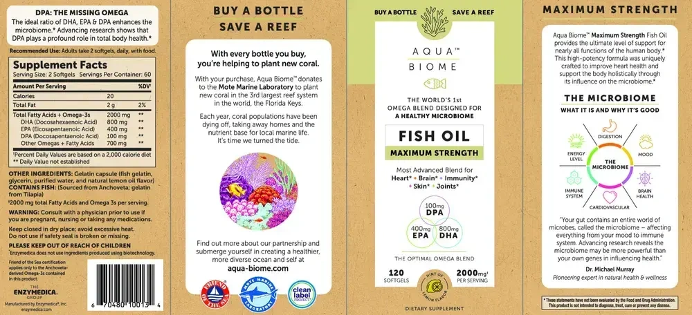 Product image for Aqua Biome™ Fish Oil Maximum Strength.