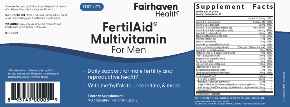 Product image for FertilAid® Multivitamin for Men.