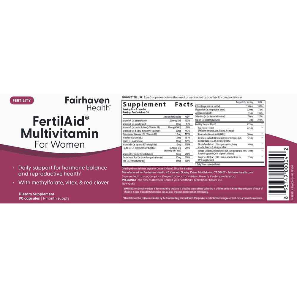 Product image for FertilAid® Multivitamin for Women.