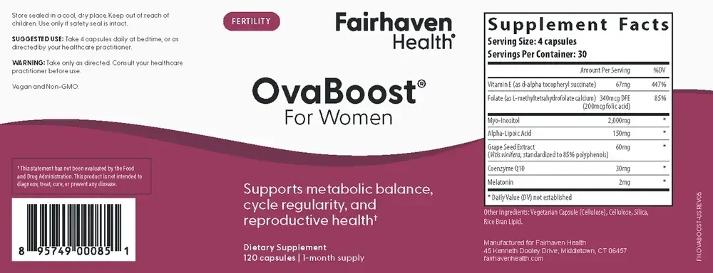 Product image for OvaBoost® for Women.