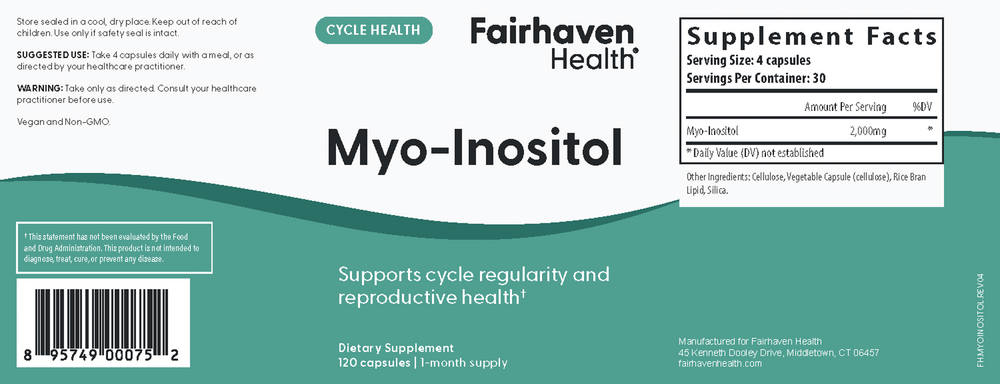 Product image for Myo-Inositol Supplement for Women and Men.