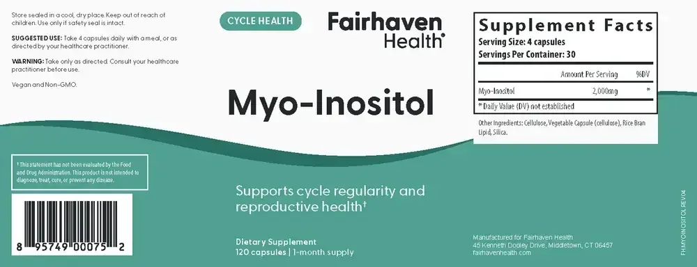 Product image for Myo-Inositol Supplement for Women and Men.