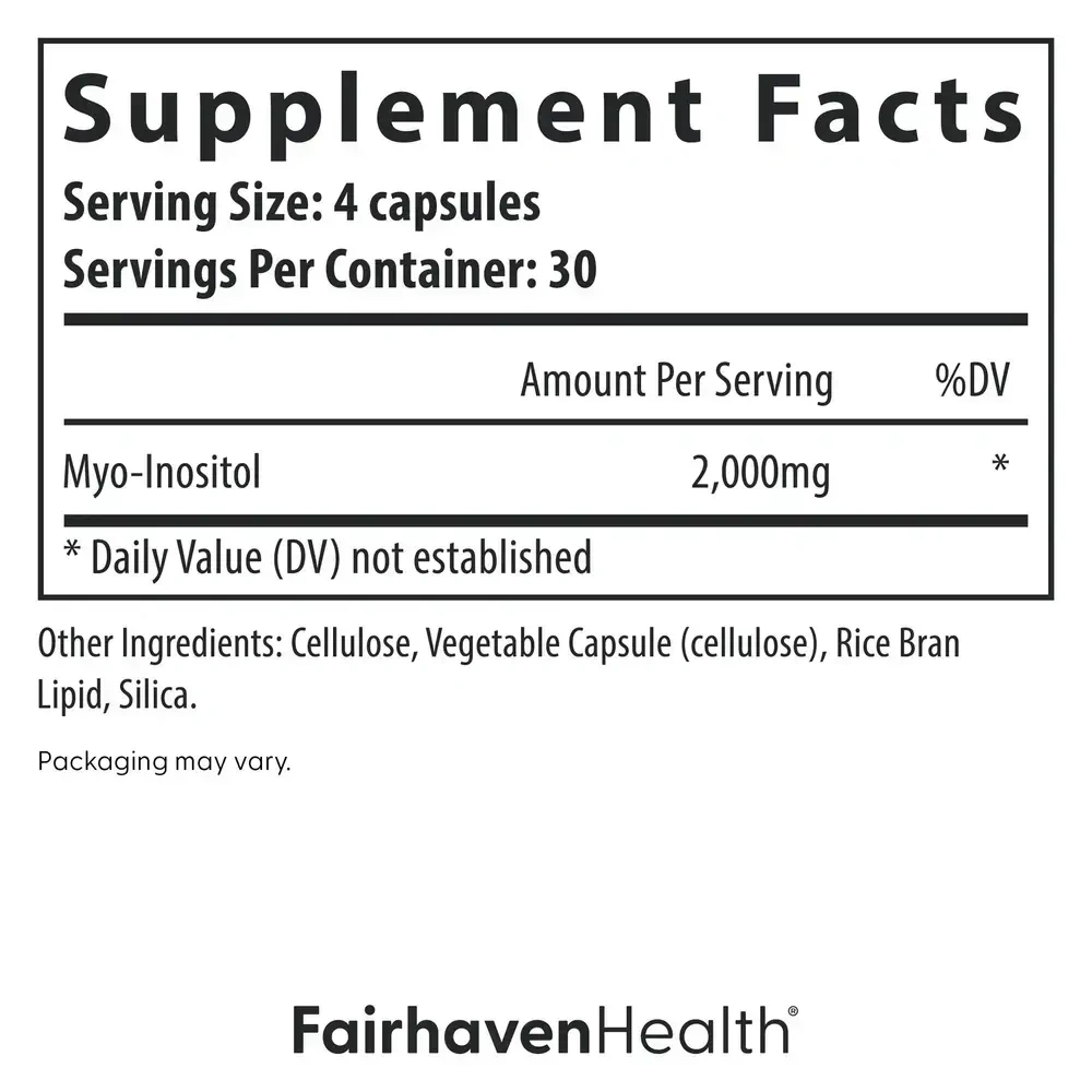 Product image for Myo-Inositol Supplement for Women and Men.