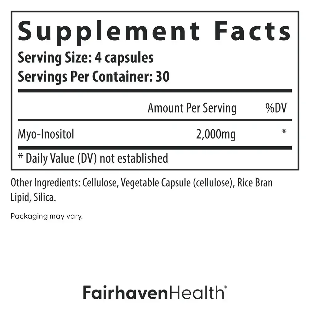 Product image for Myo-Inositol Supplement for Women and Men.