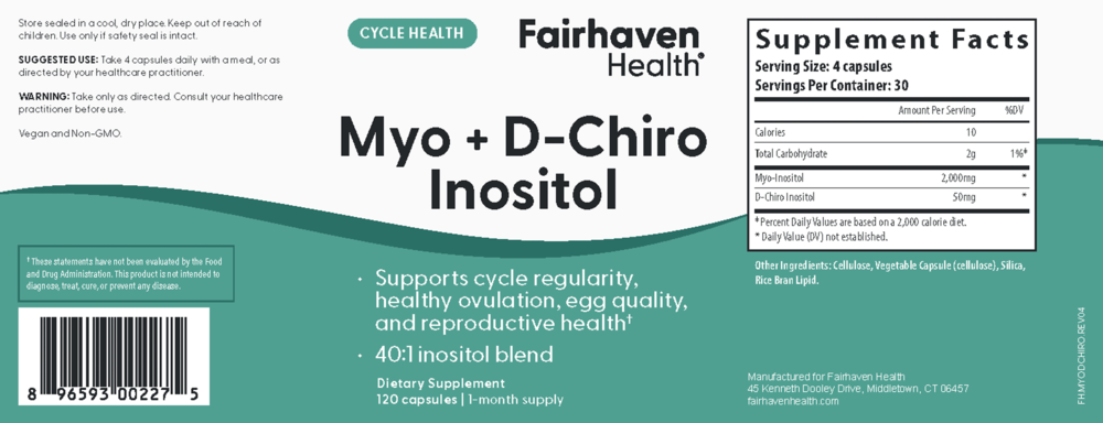 Product image for Myo + D-Chiro Inositol 40:1.