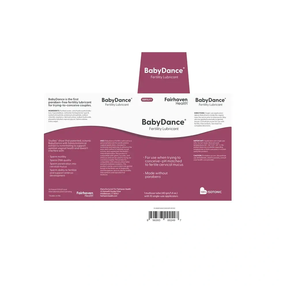 Product image for BabyDance Lubricant - 10 Applicators.