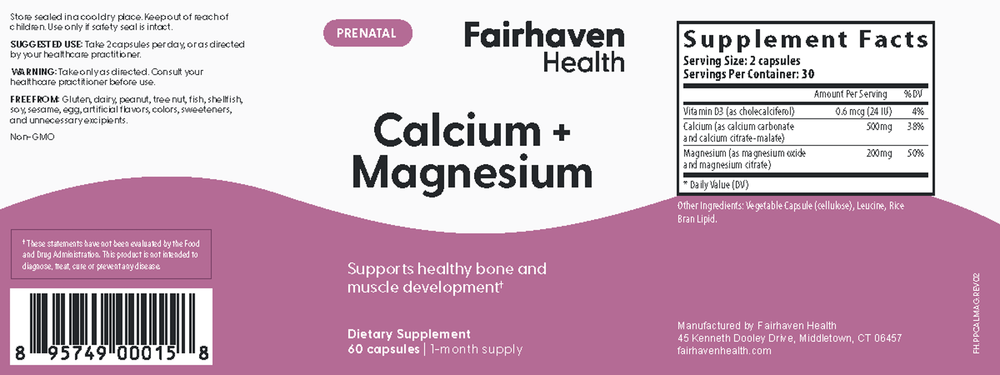 Product image for Calcium + Magnesium.