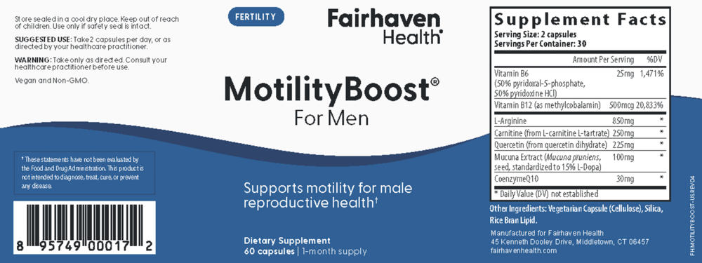 Product image for MotilityBoost® Fertility Support for Men.