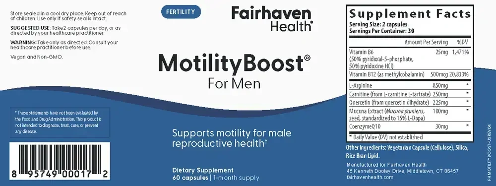 Product image for MotilityBoost® Fertility Support for Men.