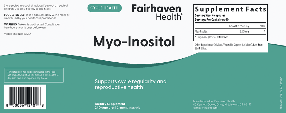 Product image for Myo-Inositol Supplement for Women and Men.