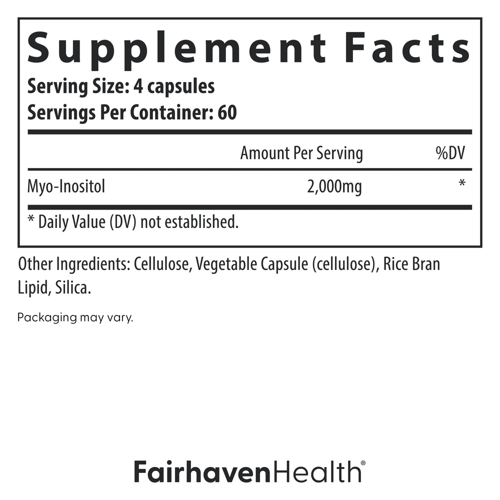 Product image for Myo-Inositol Supplement for Women and Men.