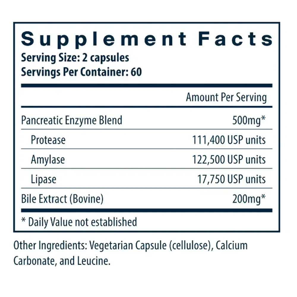 Product image for Pancreatin &amp; Ox Bile Extract.