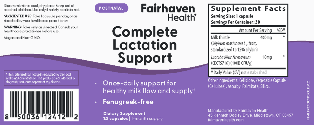 Product image for Complete Lactation Support.