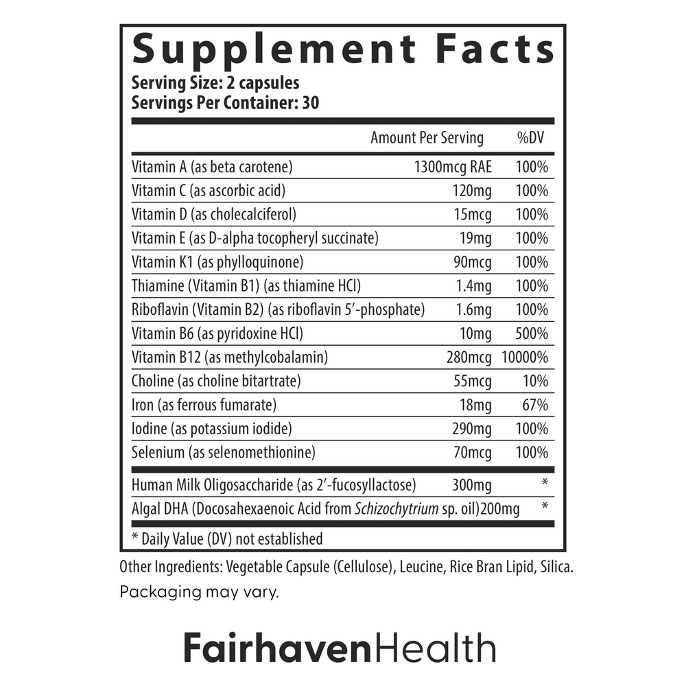 Product image for Postnatal Multivitamin Essentials plus DHA.