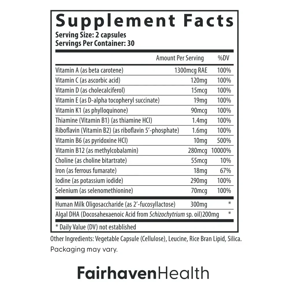 Product image for Postnatal Multivitamin Essentials plus DHA.