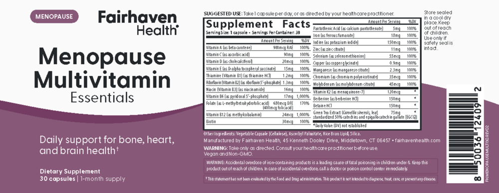 Product image for Menopause Multivitamin Essentials.