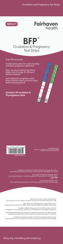 Product image for BFP Ovulation and Pregnancy Test Strips Combo Pack.