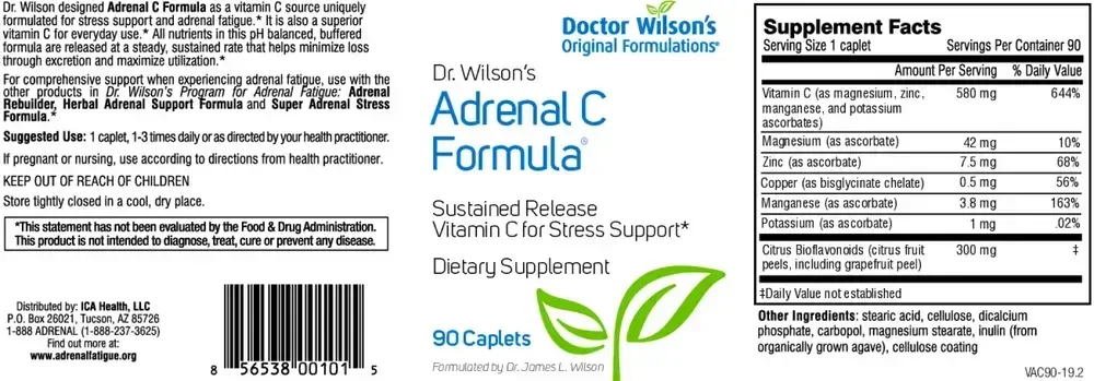 Product image for Adrenal C Formula.