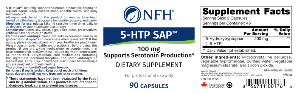 Product image for 5-HTP SAP 100mg.